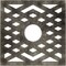 Ekena Millwork Chevron Architectural Grade PVC Pierced Medallion, 28"OD x 7 1/4"ID x 3/4"P, Antiqued Warm Silver CMPP28CHAWS - alternate 1